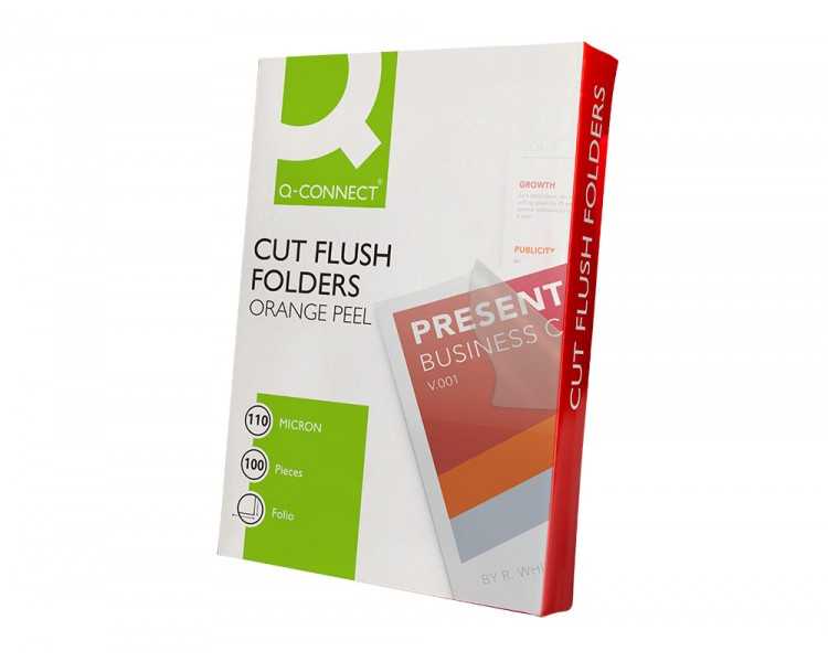 Carpeta q-connect dossier uñero plastico folio transparente 110 micras