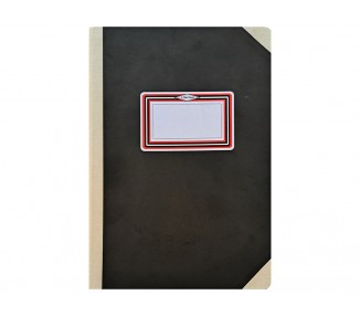 Libro cartone cosido fernandes flecha din a5+ rayado horizontal 100 hojas 100 gr negro