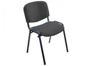 Silla rocada confidente estructura metalica tapizada en tela ignifuga negra 57x81x48 cm Silla rocada confidente estructura metalica tapizada en tela ignifuga negra 57x81x48 cm