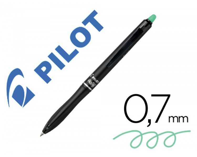 Boligrafo pilot frixion ball plus borrable 0,7 mm punta media verde