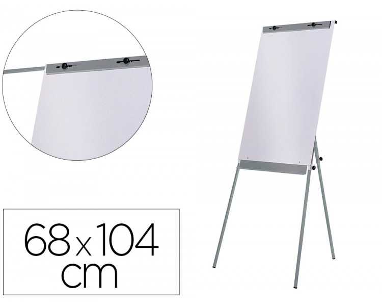 Pizarra blanca rocada con tripode para conferencias magnetica lacada brazo extensible 68x104 cm altura