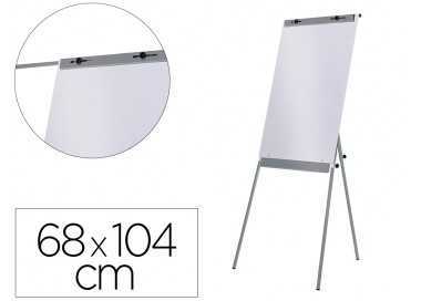 Pizarra blanca rocada con tripode para conferencias magnetica lacada brazo extensible 68x104 cm altura