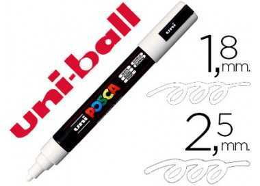 Rotulador uni posca marcador de pintura blanco punta redonda 1,8 a 2,5 mm