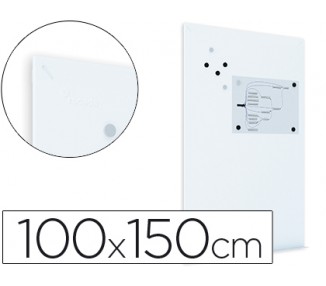 Pizarra rocada magnetica blanca con sistema ski whiteboard 100x150 cm