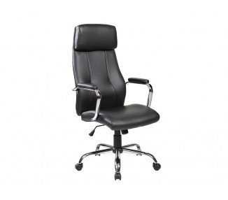 Silla rocada direccion simil piel con brazos metalicos sistema basculante 1180x530 mm