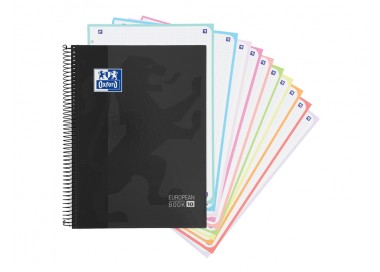 Cuaderno espiral oxford europeanbook 10 school classic tapa extradura din a4+ 150 hojas cuadro 5 mm