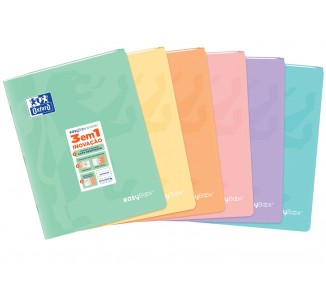 Libreta escolar oxford easybook tapa plastico din a5 48 hojas horizontal colores pastel surtidos