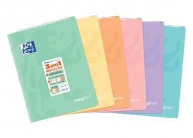 Libreta escolar oxford easybook tapa plastico din a5 48 hojas horizontal colores pastel surtidos