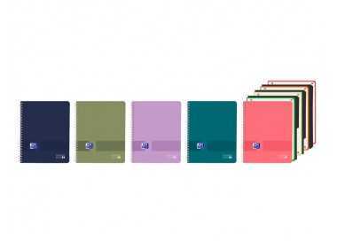 Cuaderno espiral oxford europeanbook 4 live&go tapa plastico din a4+ 120 hojas horizontal con separadores