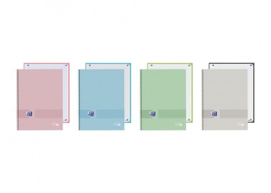 Cuaderno espiral oxford europeanbook 1 you tapa extradura din a4+ 80 hojas cuadro 5 mm color pastel