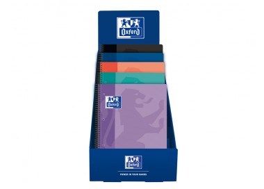 Cuaderno espiral oxford europeanbook 1 school tapa plastico din a4+ 80h cuadro 5 mm exp. sobremesa 25 unidades