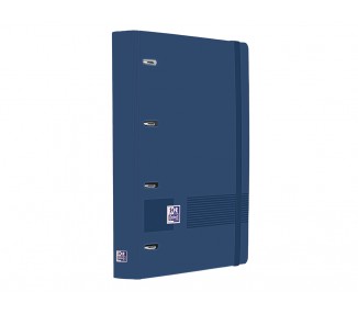 Carpeta 4 anillas oxford europeanbinder live&go tapa polifoam din a4 + recambio 120 hojas cuadro 5 mm azul
