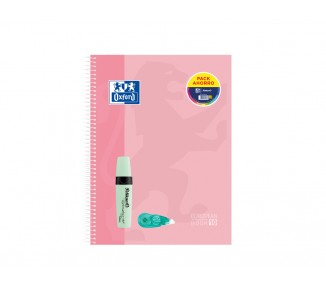 Cuaderno espiral oxford ebook 10 tapa extradura din a4+ 120h cuadro 5 mm + pack fancy roller + pack rotuladores