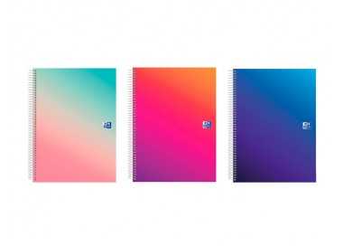 Cuaderno espiral oxford europeanbook 5 tapa extradura din a4+ 120 hojas horizontal kangoo gradient