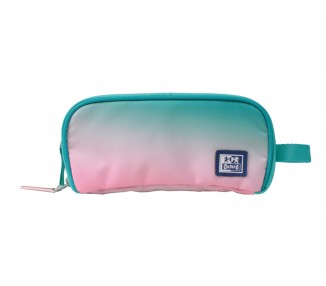 Estuche portatodo oxford kangoo gradient ocean tres cremalleras 80x100x220 mm