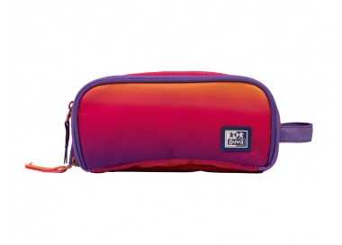 Estuche portatodo oxford kangoo gradient sunset tres cremalleras 80x100x220 mm