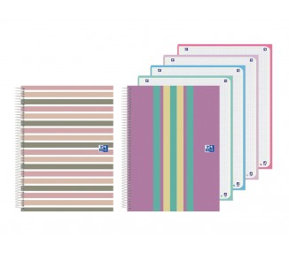 Cuaderno espiral oxford europeanbook 4 tapa extradura din a5+ 120 hojas cuadro 5 mm