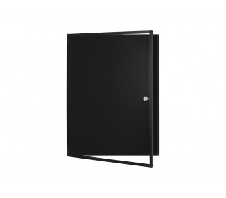 Vitrina de anuncios bi-office new gen magnetica acero lacado 6xa4 para interior color negro 696x636x36 mm