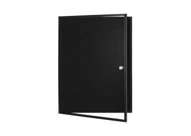 Vitrina de anuncios bi-office new gen magnetica acero lacado 6xa4 para interior color negro 696x636x36 mm