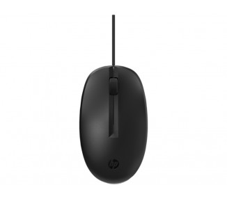 Raton hp 125 optico con cable 3 botones 1200 dpi color negro