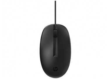 Raton hp 125 optico con cable 3 botones 1200 dpi color negro