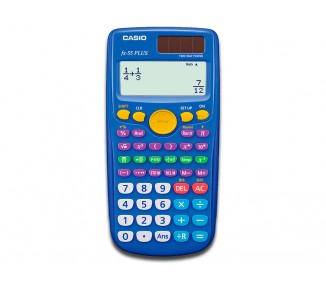 Calculadora casio fx-55 plus cientifica 240 funciones pantalla de cuatro lineas solar y pila