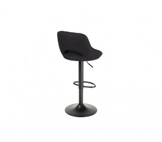 Taburete alto rocada con asiento y respaldo bajo tapizado tela ignifuga base metalica con reposapies color
