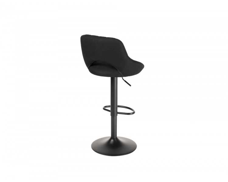 Taburete alto rocada con asiento y respaldo bajo tapizado tela ignifuga base metalica con reposapies color