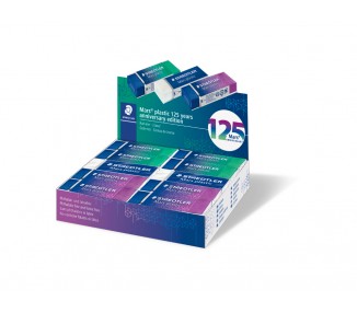 Goma de borrar staedtler mars plastic 125 aniversario 526/50 caja de 20 unidades