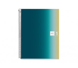 Cuaderno espiral miquelrius din a4 80 hojas 90 gr cuadro 5 mm tapa forrada aurora iceland
