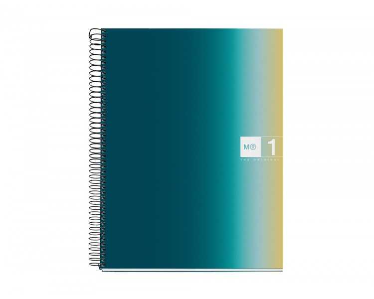 Cuaderno espiral miquelrius din a4 80 hojas 90 gr cuadro 5 mm tapa forrada aurora iceland