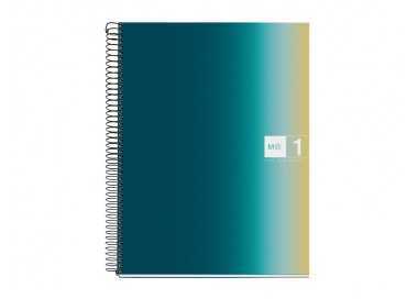 Cuaderno espiral miquelrius din a4 80 hojas 90 gr cuadro 5 mm tapa forrada aurora iceland