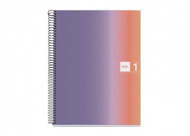 Cuaderno espiral miquelrius din a4 80 hojas 90 gr cuadro 5 mm tapa forrada aurora provence