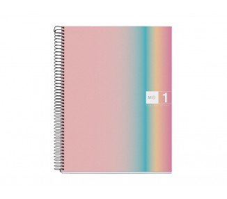 Cuaderno espiral miquelrius din a4 80 hojas 90 gr cuadro 5 mm tapa forrada aurora west