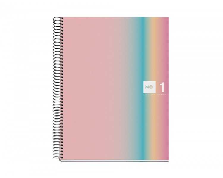 Cuaderno espiral miquelrius din a4 80 hojas 90 gr cuadro 5 mm tapa forrada aurora west