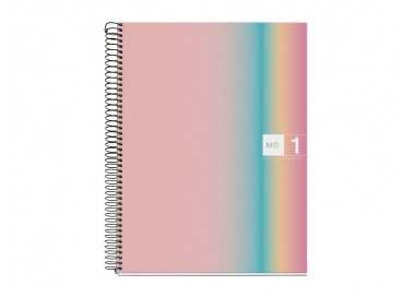 Cuaderno espiral miquelrius din a4 80 hojas 90 gr cuadro 5 mm tapa forrada aurora west
