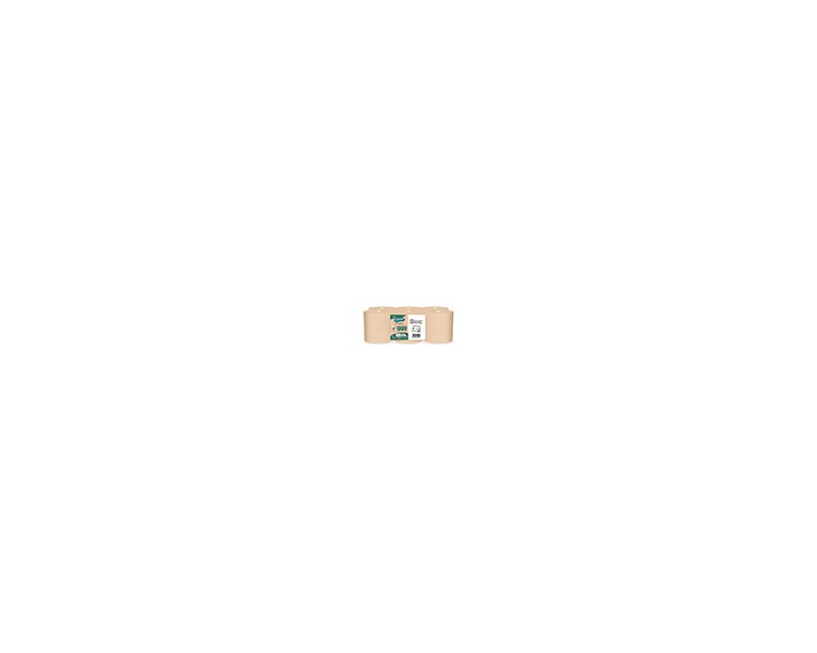 Papel higienico amoos naturally jumbo professional 2 capas pasta cruda paquete de 6 rollos 120 m