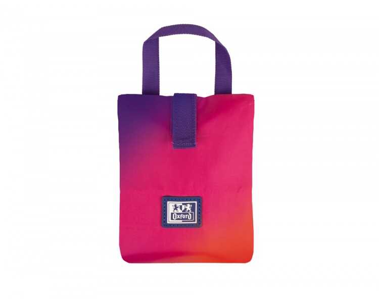 Bolso sandwich oxford bag sunset gradient con asa y cierre velcro 110x200 mm