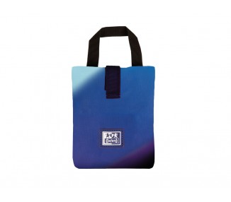 Bolso sandwich oxford bag space gradient con asa y cierre velcro color azul 110x200 mm