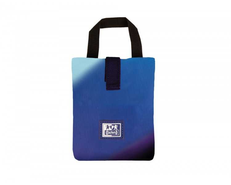 Bolso sandwich oxford bag space gradient con asa y cierre velcro color azul 110x200 mm