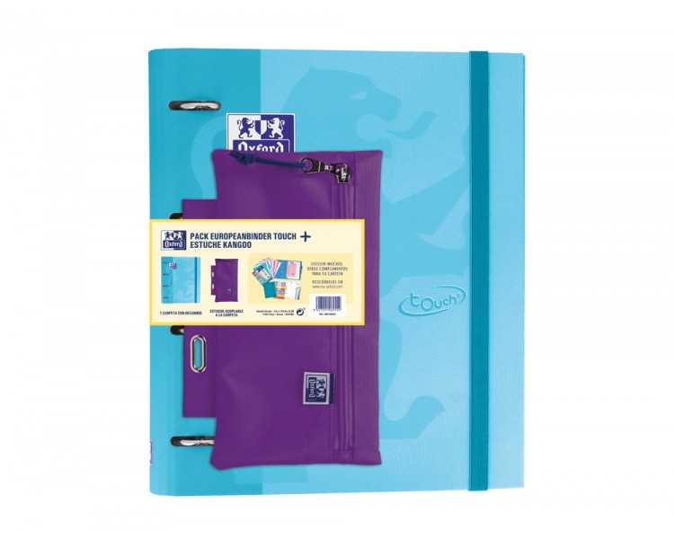 Pack carpeta con recambio oxford ebinder touch + bolso portatodo kangoo