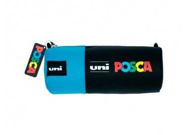 Estuche portatodo uni posca tela color azul 85x195 mm