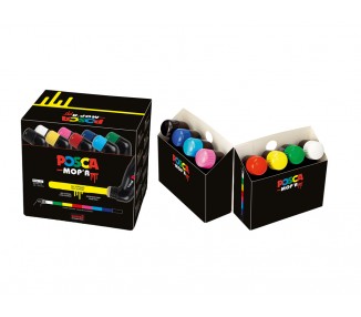 Rotulador uni posca mop r pcm-22 marcador de pintura redonda 3-19 mm caja de 8 unidades colores surtidos