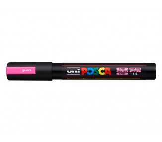 Rotulador uni posca pc-5m marcador de pintura punta conica 1,8-2,5 mm rosa fluor