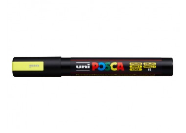 Rotulador uni posca pc-5m marcador de pintura punta conica 1,8-2,5 mm amarillo fluorescente