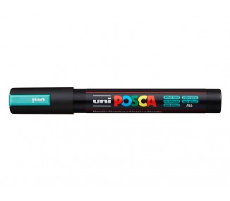 Rotulador uni posca pc-5m marcador de pintura punta conica 1,8-2,5 mm verde metalico