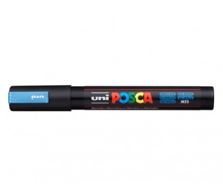 Rotulador uni posca pc-5m marcador de pintura punta conica 1,8-2,5 mm azul metalico