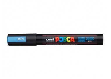 Rotulador uni posca pc-5m marcador de pintura punta conica 1,8-2,5 mm azul metalico