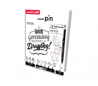 Set iniciacion rotuladores uniball pin lettering starter n 2 blister de 8 unidades