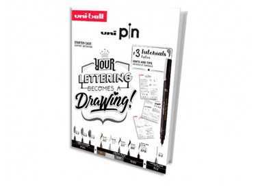 Set iniciacion rotuladores uniball pin lettering starter n 2 blister de 8 unidades